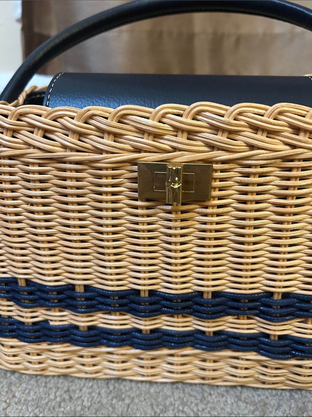 J.McLaughlin Faith Wicker Handbag - Picture 7 of 16